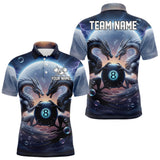 Maxcorners Personalized Dragon 8 Ball Billiard Shirt For Men Custom Pool League Team Jersey Polo & 1/4 Zip TU2309