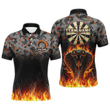 Maxcorners Personalized Camouflage Striking Snake Dart Shirts Custom 3D Fire Flame Dart Jerseys