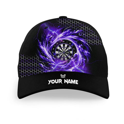 Maxcorners Darts Funny Dartboard Storm Thunder Personalized Name 3D Cap