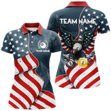 Maxcorners American Flag Eagle 8 Ball & 9 Ball Billiard Shirts Custom Patriotic Cool Billiard Jersey