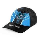 Maxcorners Blue Funny Eagle Billiard Personalized Name 3D Cap