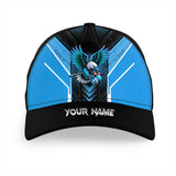 Maxcorners Blue Funny Eagle Billiard Personalized Name 3D Cap