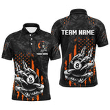 Maxcorners Funny Claw Tearing Us Flag 8 Ball Pool Bowling Jersey Customized Name, Team Name 3D Shirt