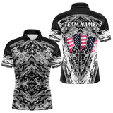Maxcorners White Black Grunge Camo Funny US Flag Arrows Darts Shirt For Men Custom Darts Jersey Team Shirts  LM0803