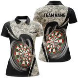 Maxcorners Personalized Camo Dart Shirts For Women Custom 3D Printed Dart Team Jerseys, Camouflage Darts Outfit