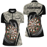 Maxcorners Personalized Camo Dart Shirts For Women Custom 3D Printed Dart Team Jerseys, Camouflage Darts Outfit