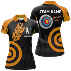 Maxcorners Personalized Orange Archery Jerseys For Men Custom Archery Shirts Team League Archery Uniform