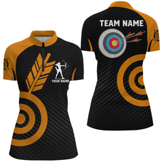 Maxcorners Personalized Orange Archery Jerseys For Men Custom Archery Shirts Team League Archery Uniform