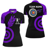 Maxcorners Personalized Purple Archery Jerseys For Men Custom Archery Shirts Team League Archery Uniform