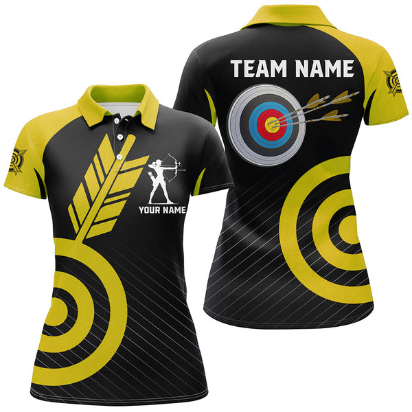 Maxcorners Personalized Yellow Archery Jerseys For Men Custom Archery Shirts Team League Archery Uniform