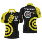 Maxcorners Personalized Yellow Archery Jerseys For Men Custom Archery Shirts Team League Archery Uniform