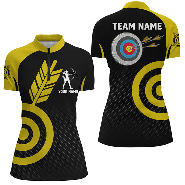 Maxcorners Personalized Yellow Archery Jerseys For Men Custom Archery Shirts Team League Archery Uniform