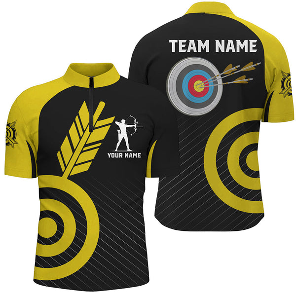 Maxcorners Personalized Yellow Archery Jerseys For Men Custom Archery Shirts Team League Archery Uniform