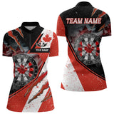 Maxcorners Personalized Canada Flag Dartboard Smoke Dart Shirts For Men And Women, Pride Patriotic Dart Team Jerseys
