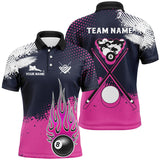 Maxcorners Pink Grunge Paint Splatter Billiard Jersey Customized Name, Team Name 3D Shirt