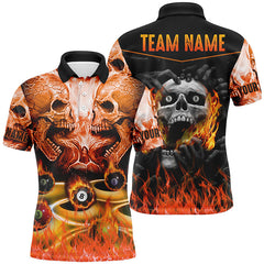 Maxcorners Skull Legend Billiard Personalized Name Unisex Shirt