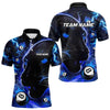 Maxcorners Personalized Blue 8 Ball Pool Panther 3D Billiard Shirts For Men, Team League Billiard Jerseys
