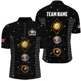 Maxcorners Custom Galaxy Billiard 8 Ball 9 & Ball 10 Ball Shirts For Men, Unique Team Jersey Billiard Shirts