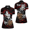 Maxcorners Personalized Wolf Lightning Darts Polo Shirt Custom Dart Shirts For Men And Women Darts Jerseys |Red