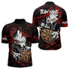 Maxcorners Personalized Wolf Lightning Darts Polo Shirt Custom Dart Shirts For Men And Women Darts Jerseys |Red