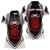 Maxcorners Personalized Black White Cobra Snake Dart Shirts For Men Custom Team Outfit Darts Jerseys | Red