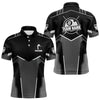 Maxcorners Billiard Jerseys For Men Custom Polo & Quarter-Zip Billiard Shirts, Team Pooler Short Sleeve |White