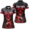 Maxcorners Personalized Dragon 8 Ball Fire Flame 3D Billiard Shirts, Billiard League Team Jerseys