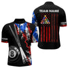 Maxcorners Personalized Puerto Rico Smoke 8 Ball Billiard Shirt For Men Custom Patriotic Pool Team Jersey LM1610