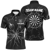 Maxcorners Black Darts Thunder Lightning Darts Jersey Customized Name, Team Name 3D Shirt Unisex