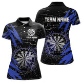 Maxcorners Black And Blue Darts Board Break Glass Custom Dart Shirts For Men, Darts Team Shirts Dart Jerseys