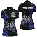 Maxcorners Black And Blue Darts Board Break Glass Custom Dart Shirts For Men, Darts Team Shirts Dart Jerseys