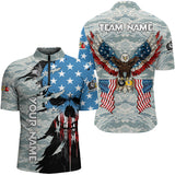 Maxcorners Customized Camo Ball 8 & Ball 9 Eagle Flag Skull Billiard Shirts, Us Patriotic Billiard Jersey