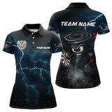 Maxcorners Personalized Thunder Lightning Tornado Custom Funny Dart Shirts Cool Dart Team Jerseys