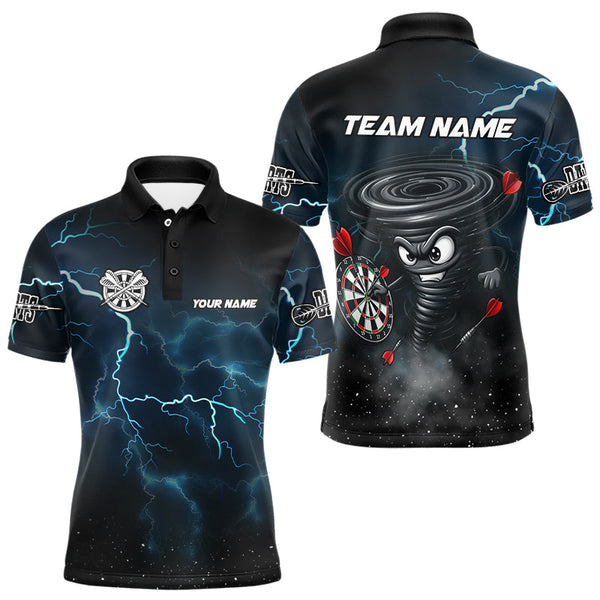 Maxcorners Personalized Thunder Lightning Tornado Custom Funny Dart Shirts Cool Dart Team Jerseys