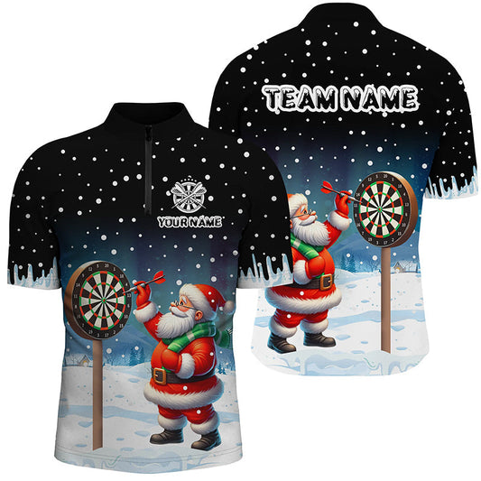 Maxcorners Funny Santa Playing Darts Jersey Multicolor Option Customized Name, Team Name 3D Shirt