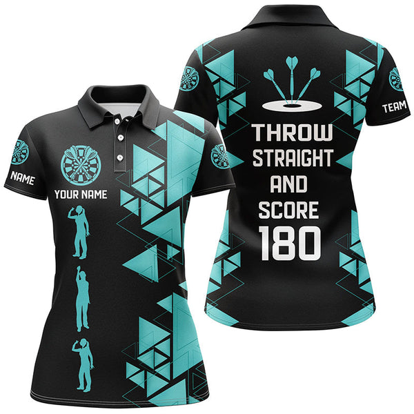 Maxcorners Darts Throw Straight And Score 180 Funny Dart Shirts For Women Custom Dart Saying Shirts Dart Jerseys