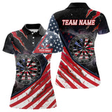 Maxcorners Personalized American Flag Dartboard Smoke Dart Shirts For Men, Pride Patriotic Dart Team Jerseys