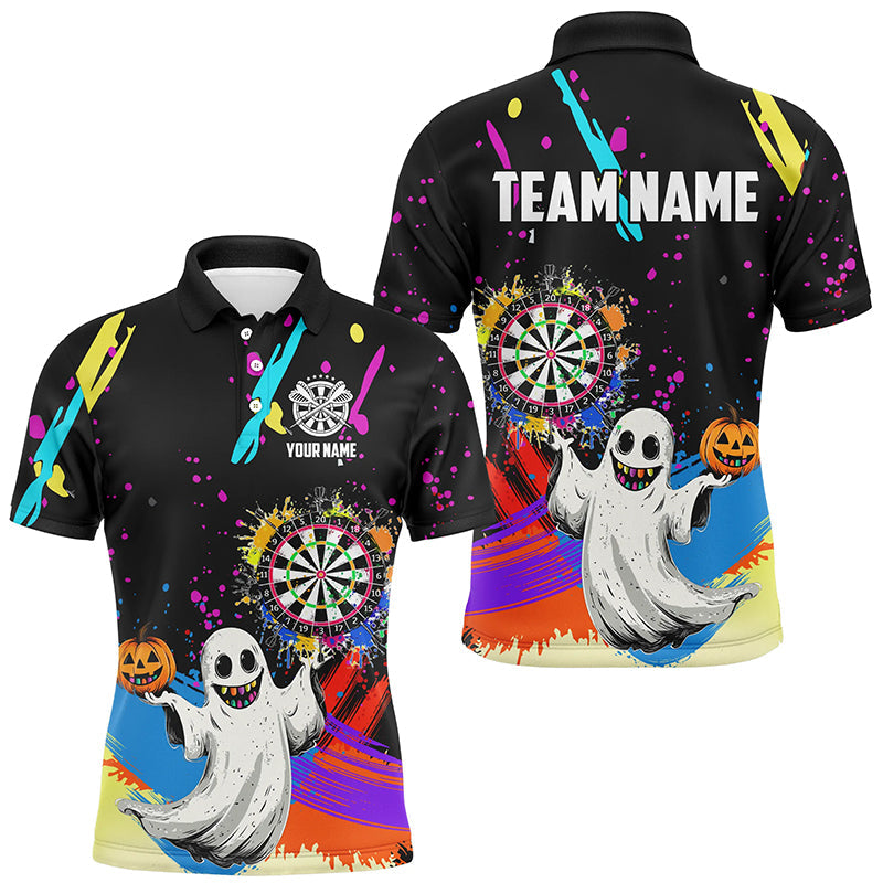 Maxcorners Colorful Dartboard Funny Ghost Custom Halloween Darts Jersey Customized Name, Team Anme 3D Shirt