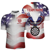 Maxcorners American Flag Eagle Darts Jersey Customized Name, Team Name 3D Shirt