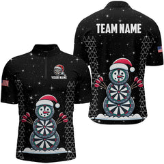Maxcorners Custom Galaxy Funny Snow Darts Board Christmas Dart Shirts Xmas Black Dart Jersey Gifts