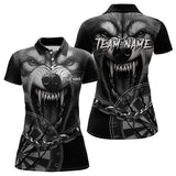 Maxcorners Personalized Snarling Wolf Darts Polo Shirt Custom Dart Shirts For Men And Women Cool Dart Jerseys For Men And Women