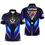 Maxcorners Personalized Billiard Balls 3D Polo Shirts For Men, Custom Player Billiards Pool Jerseys
