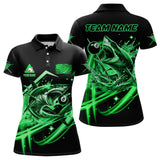 Maxcorners Green 8 Ball Pool Billiard Shark Polo & Quarter Zip For Men Custom Team League Billiard Jersey LM113