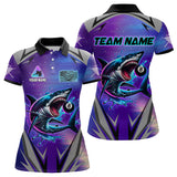 Maxcorners Personalized Shark 8 Ball Pool Billiard Shirt For Men Custom Purple Blue Billiard Team Jersey LM1307