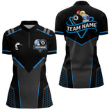 Maxcorners Personalized 8 Ball & 10 Ball Pool Billiard Polo, 1/4 Zip For Men&Women Custom Team Billiard Jersey