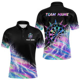 Maxcorners Holographic Icy Lights Men Darts Polo & Quarter Zip Custom Dart Shirts For Team Darts Jerseys TU1908