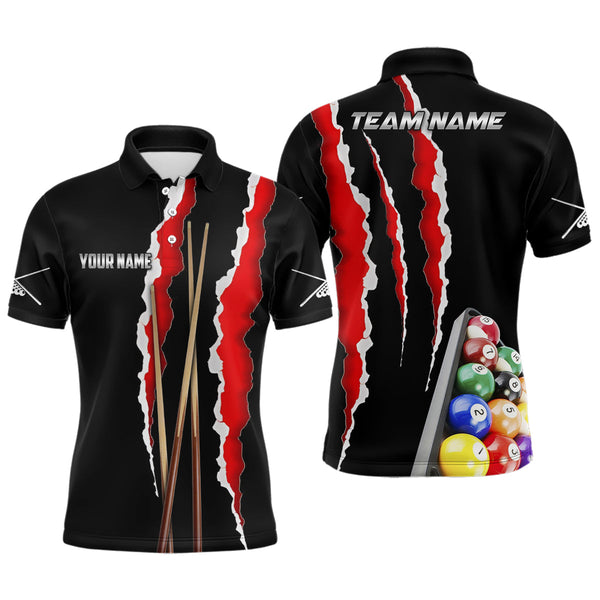 Maxcorners Personalized Billiard Cue Sport 3D Polo Shirts