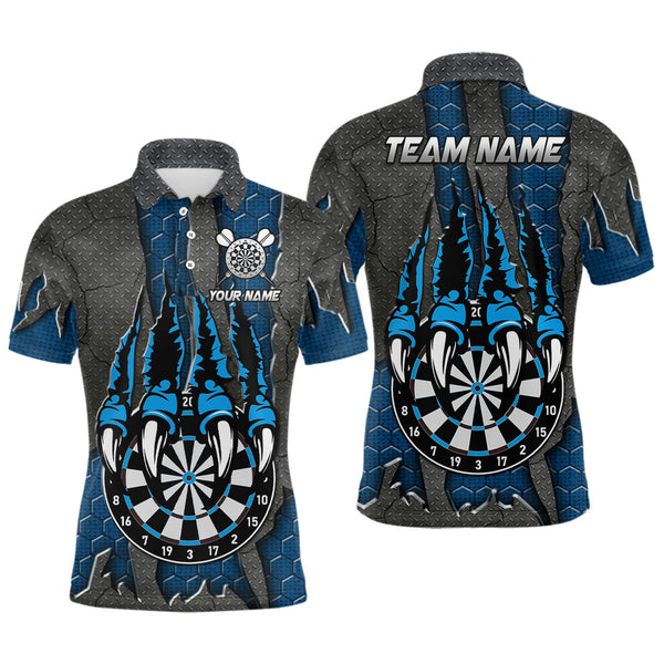 Maxcorners Funny Claw Blue Darts Board Darts Jersey Customized Name, Team Name 3D Shirt Unisex