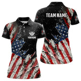 Maxcorners Personalized Grunge Retro American Flag Men Billiard Shirts Custom Patriotic Us Billiard Jerseys