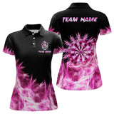 Maxcorners Icy Pink Light Darts Polo & Quarter Zip Shirts Custom Dart Shirts For Team Darts Jerseys